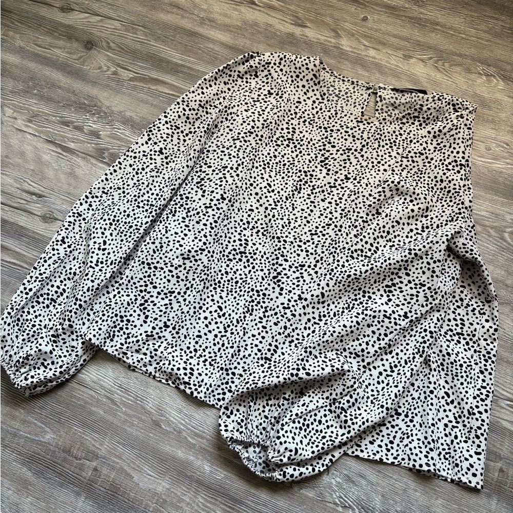 Black and White Polka Dot Blouse